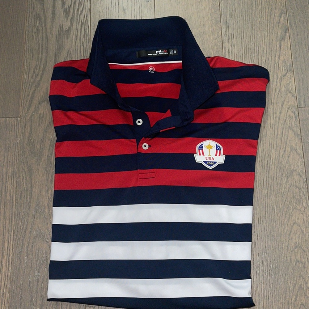 Ralph Lauren Sport 2020 Official Ryder Cup U.S Flag Size XXL Polo